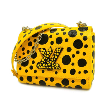 LOUIS VUITTON Shoulder Bag Epi Painted Dot Yayoi Kusama Collaboration Twist M21695 Yellow Noir Ladies