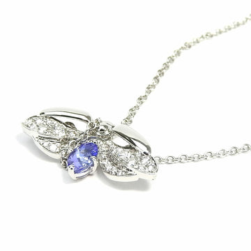 TIFFANY Necklace Paper Flower Firefly PT950 Platinum Tanzanite Diamond Approx. 3.6g Accessories Women's ＆Co. necklace jewelry accessories