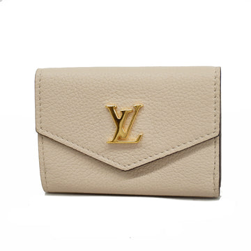 Louis Vuitton Trifold Wallet Portefeuille Lock Mini M69340 Greige