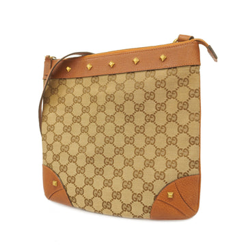 GUCCIAuth  GG Canvas Shoulder Bag 120893 Women's Shoulder Bag Beige,Brown