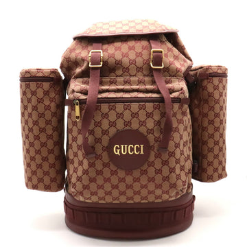 GUCCI GG Canvas Rucksack Backpack Large Leather Bordeaux 562911
