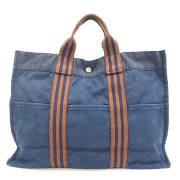 HERMES Fool toe MM handbag navy unisex