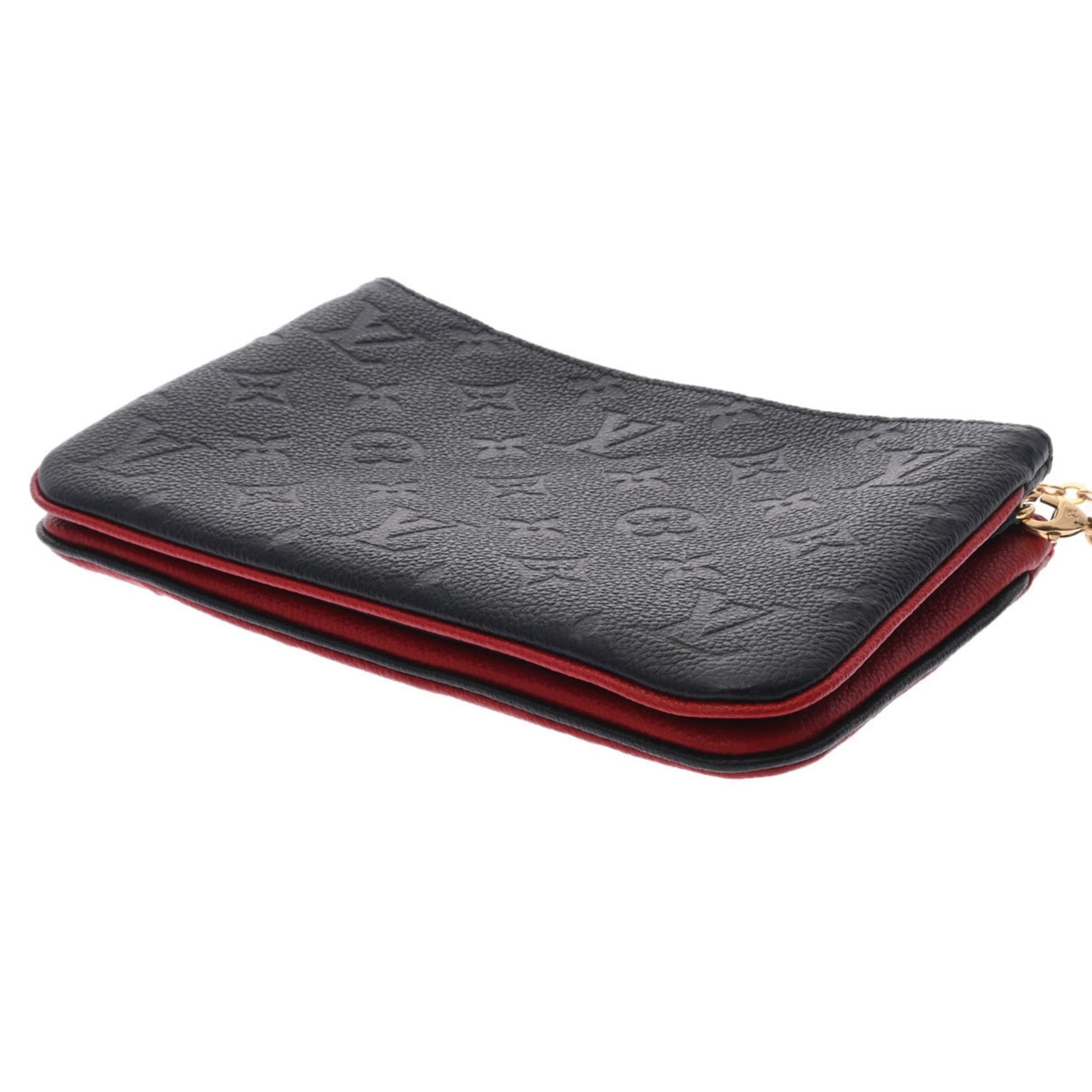 Louis Vuitton Double-Zip Pochette Marine/Rouge Leather Crossbody Bag