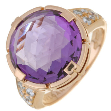 Bvlgari Parentesi Cocktail Ladies Ring 750 Pink Gold Purple