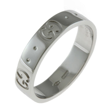 Gucci Icon Ring No. 7.5 18K K18 White Gold Women's