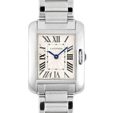 Cartier Tank Anglaise SM SS Ladies Watch Quartz Silver Dial W5310022