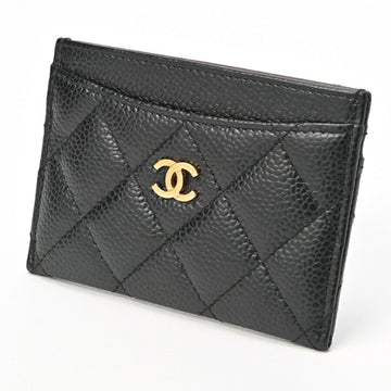 CHANEL Matelasse Classic Business Card Holder/Card Case AP0213 Grained Calfskin Caviar E-155097