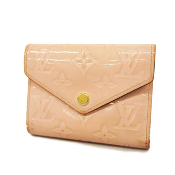 LOUIS VUITTON Trifold Wallet Vernis Portefeuille Victorine M62428 Rose Valerine Women's