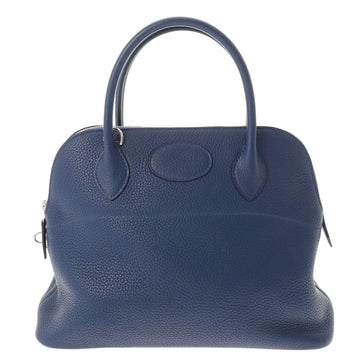 HERMES Bolide 31 Blue The Feel Palladium hardware T stamp [circa 2015] Ladies Taurillon Clemence bag