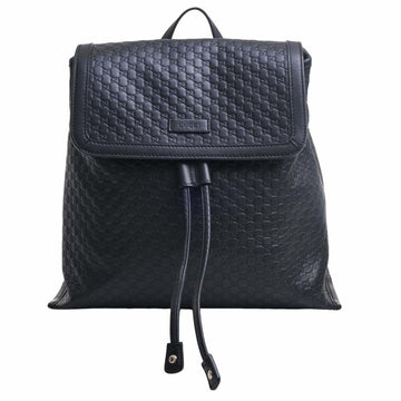 GUCCI Micro sima Leather Rucksack Backpack 607993 Black Women's