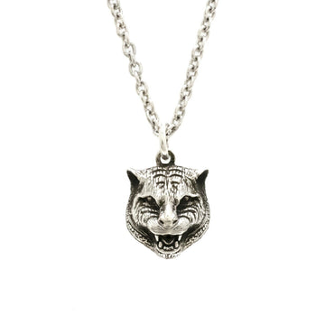Gucci cat head necklace pendant animal motif SV925 Ag925 silver 433608