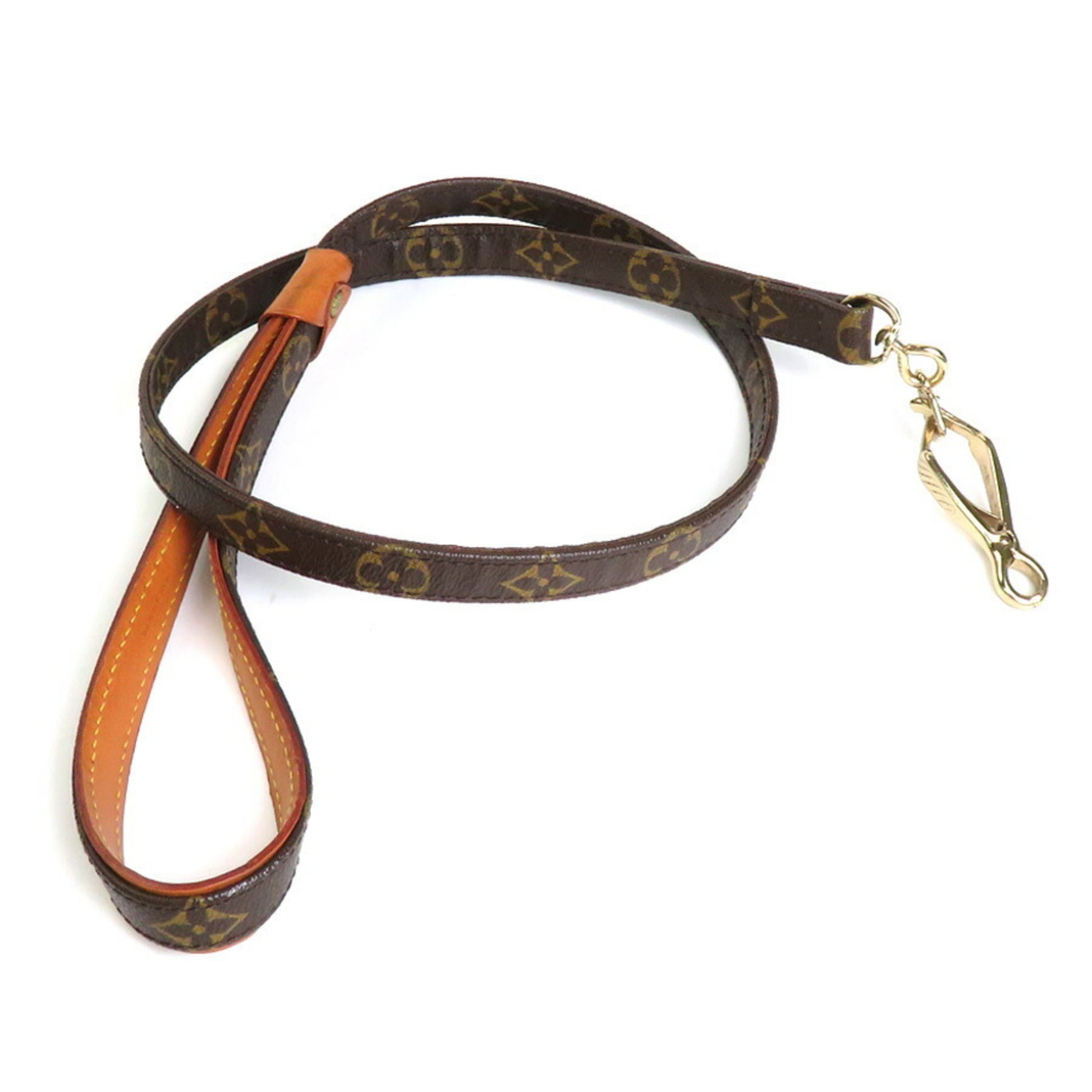 Louis Vuitton Baxter Monogram Canvas Dog Collar Brown