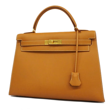 HERMESAuth  Kelly 32 C Stamp Butler Women's Handbag Natural Sable