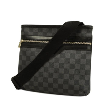 LOUIS VUITTON Shoulder Bag Damier Graphite Thomas N58028 Black Men's