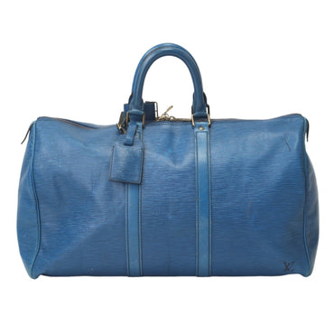 LOUIS VUITTON Travel Bag Epi Keepall 45 M42975  Toledo Blue Boston LV