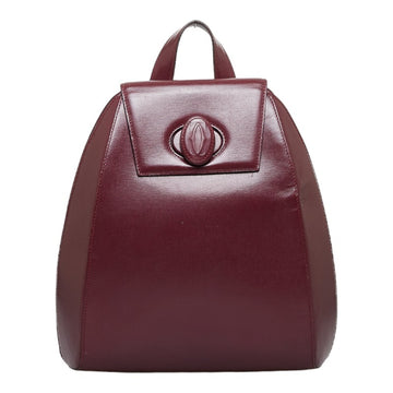 CARTIER mast line rucksack backpack Bordeaux red leather ladies