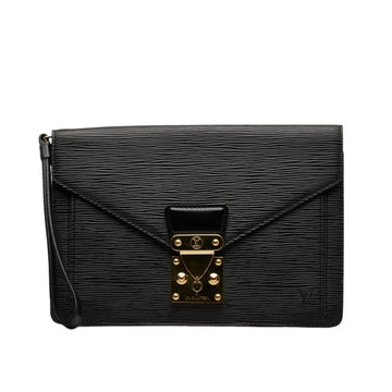 LOUIS VUITTON Epi Pochette Serie Dragonne Clutch Bag Second M52612 Noir Black Leather Ladies