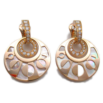 BVLGARI Intarsio shell diamond earrings Pierced earrings Clear K18PG[Rose Gold] shell Clear