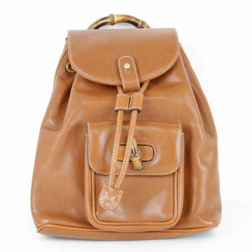 GUCCI Bamboo Backpack 003-2034-0030 Backpack/Daypack Leather Brown Women's