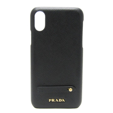 PRADA Leather Phone Bumper For IPhone X Nero 1ZH058