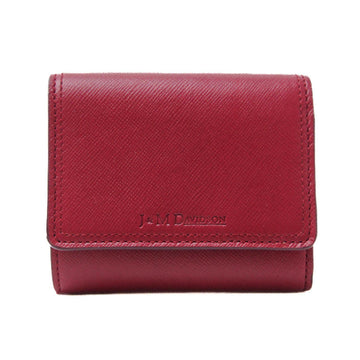 J&M DAVIDSON 10232N Women's Leather Wallet [tri-fold] Burgundy