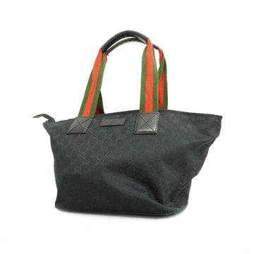 GUCCI Tote Bag GG Canvas Sherry Line 131230 Black Ladies