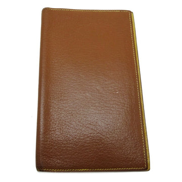 HERMES Agenda Cover F Stamp Made in 2002 Women's/Men's Notebook Chevre Gold [Brown/Camel]