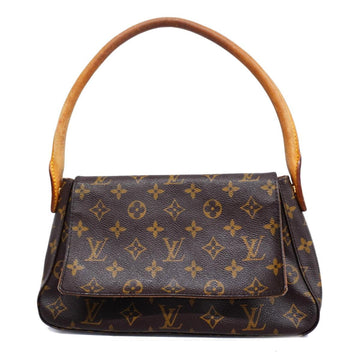 LOUIS VUITTON Shoulder Bag Monogram Mini Looping M51147 Brown Ladies