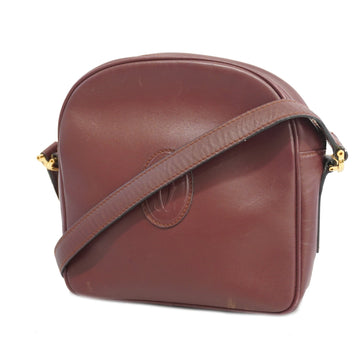 Cartier Shoulder Bag Must Leather Bordeaux Gold metal