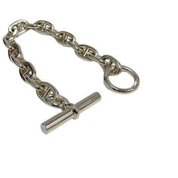 HERMES Chaine d'Ancle MM 15 frames Silver 925 Chain Bracelet Bangle Accessory