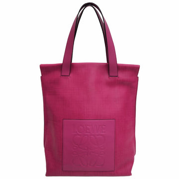 LOEWE anagram shopper tote bag pink leather