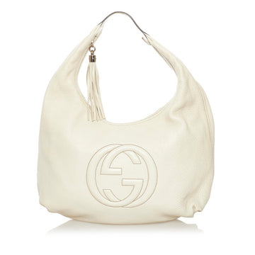 Gucci Soho One Shoulder Bag 282304 White Leather Ladies GUCCI
