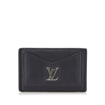 Louis Vuitton Porte Cult Lock Me Card Case M68556 Noir Black Leather Ladies LOUIS VUITTON