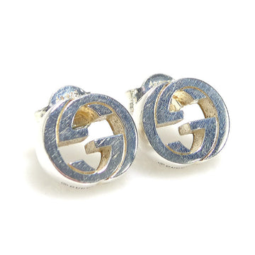 GUCCI Earrings Double G Silver 925 Unisex