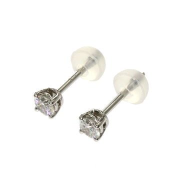 TIFFANY Solitaire Diamond Earrings Platinum PT950 Ladies &Co.
