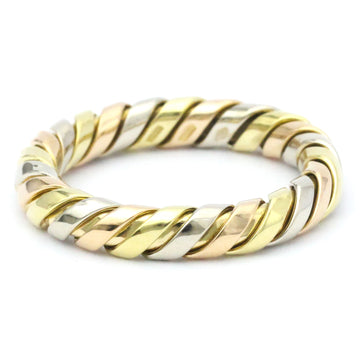 BVLGARI Tubogas Pink Gold [18K],White Gold [18K],Yellow Gold [18K] Fashion No Stone Band Ring Gold