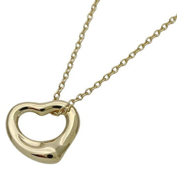 TIFFANY&Co. Necklace Women's 750YG Elsa Peretti Open Heart Yellow Gold Polished