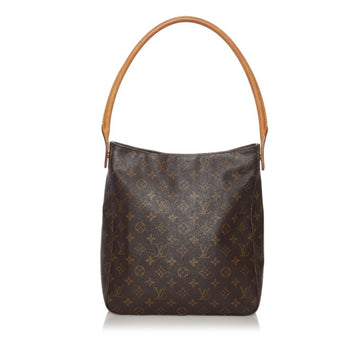 Louis Vuitton Monogram Looping GM One Shoulder Bag M51145 Brown PVC Leather Ladies LOUIS VUITTON