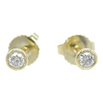 TIFFANY&CO visor yard earrings Pierced earrings Clear K18 [Yellow Gold] Clear