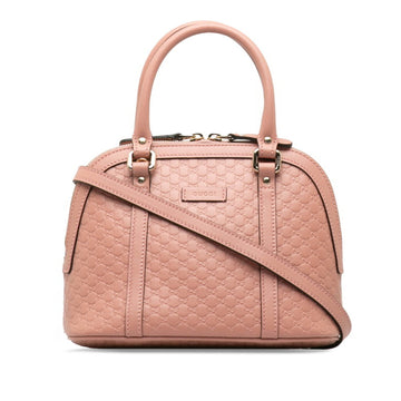 GUCCI Micro sima Alma BB Handbag Shoulder Bag 449654 Pink Leather Ladies