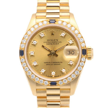 Rolex Datejust Oyster Perpetual Watch 18K K18 Yellow Gold 69088G Ladies