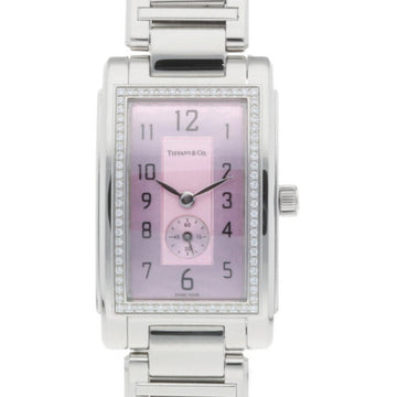 TIFFANY&Co. Grand rectangular watch stainless steel 21567833 quartz ladies
