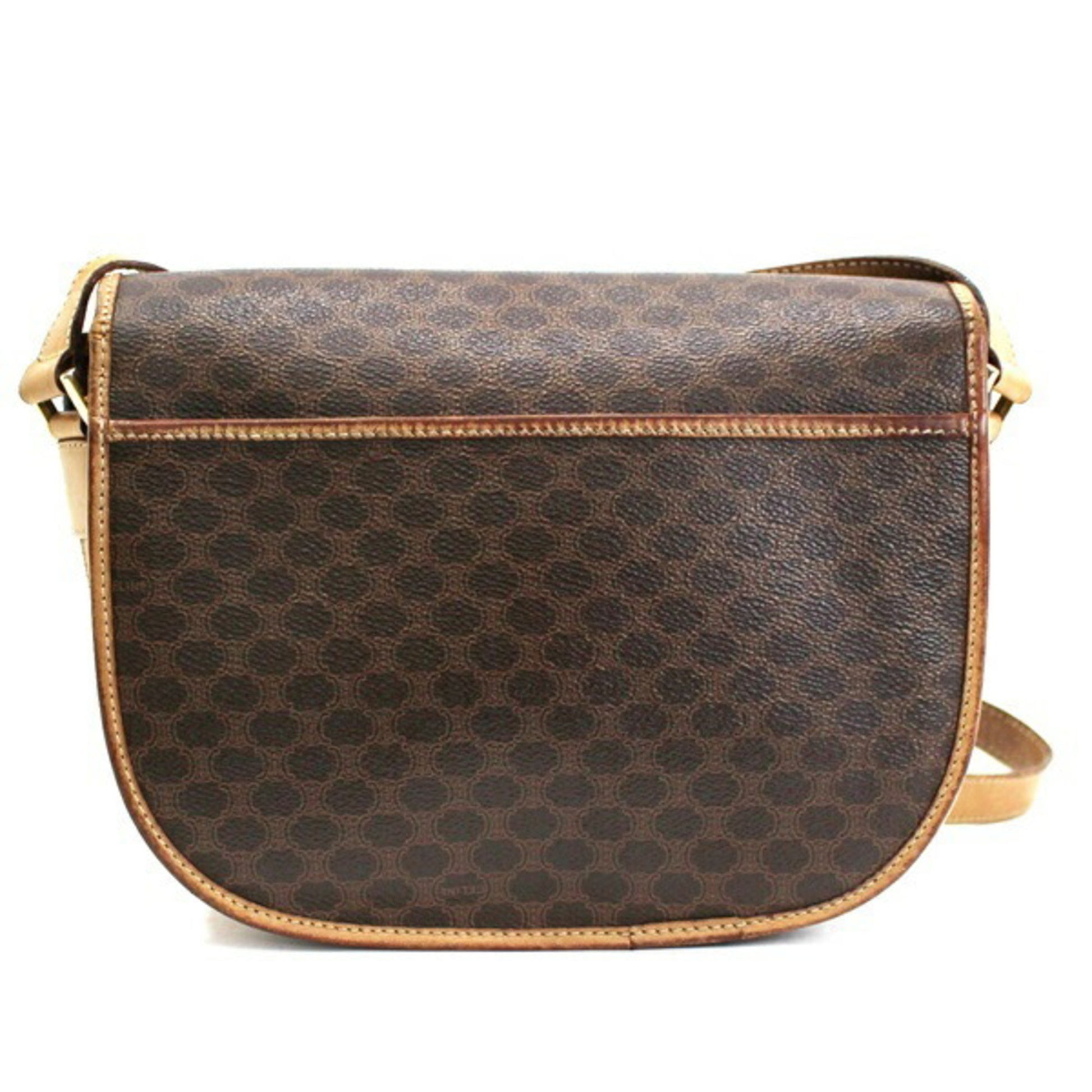 CELINE Shoulder Bag M94 Macadam Vintage 2way PVC Brown Women Used –