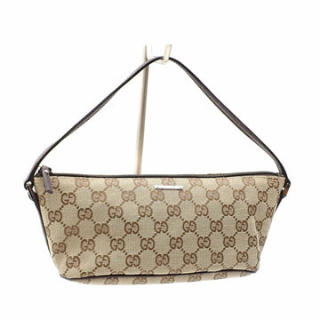 GUCCI Handbag Ladies Beige Brown GG Canvas 07193 Pouch