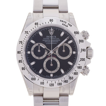 ROLEX Daytona 116520 men's SS watch self-winding black dial