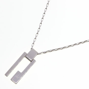 GUCCI necklace SV sterling silver 925 G motif pendant choker men