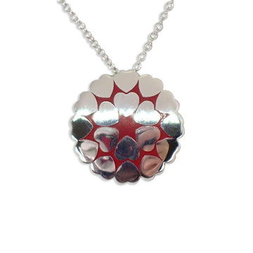 TIFFANY 925 RED enamel heart pendant necklace