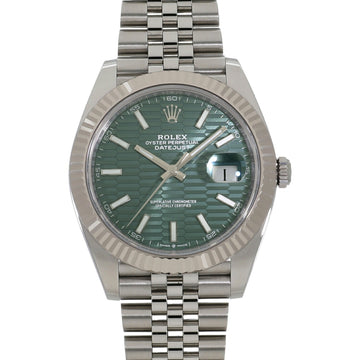 ROLEX Datejust 41 126334 Random Mint Green Fluted Motif Men's Watch