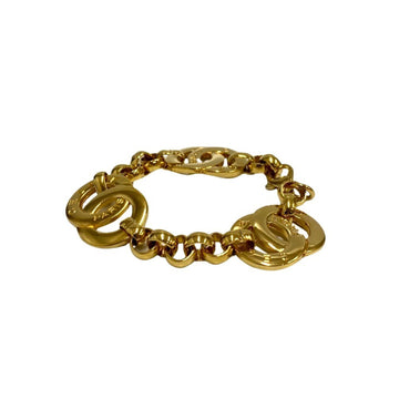 CELINE Vintage Circle Logo Motif Bracelet Bangle Men's Women's Accessories Gold