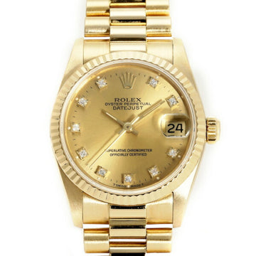 ROLEX Datejust 31 68278G Champagne Dial Watch Men's